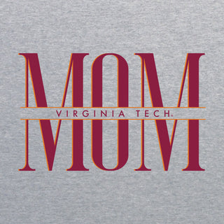 Virginia Tech Classic Mom Crewneck Sweatshirt - Sport Grey
