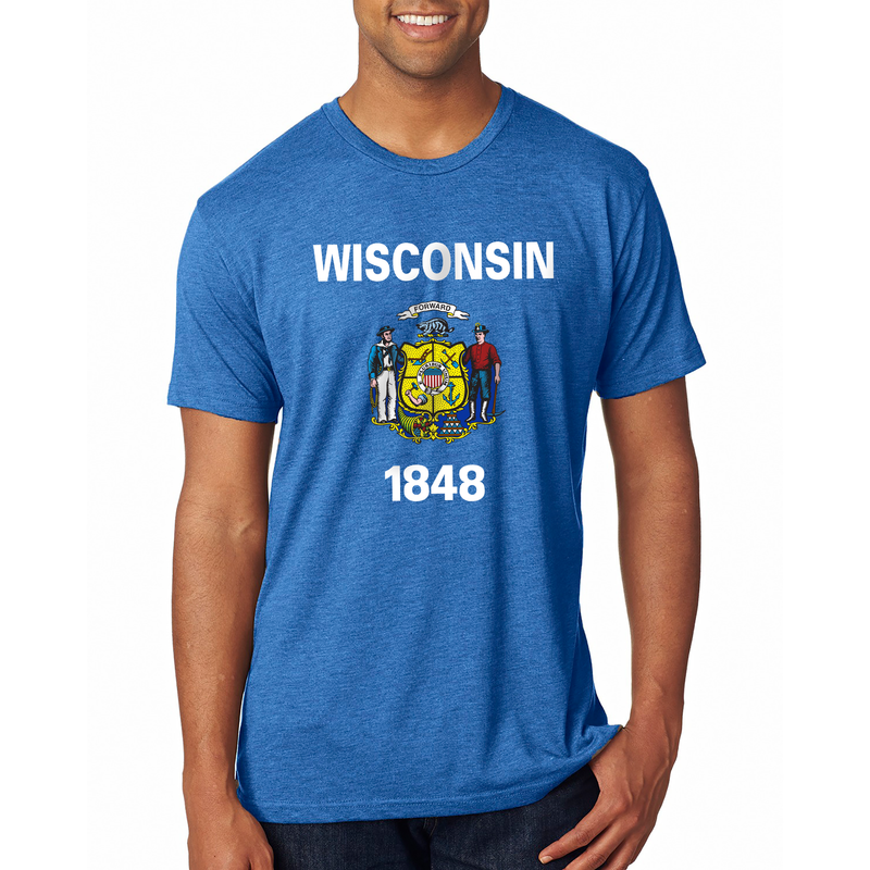 Wisconsin Premium State Flag - Vintage Royal