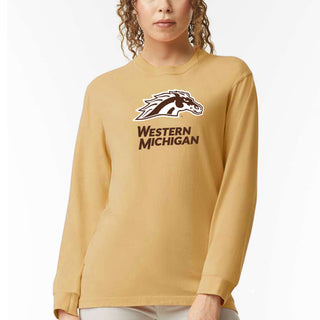 Western Michigan Primary Logo CC Long Sleeve - Mustard