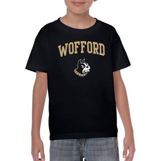 Wofford College Terriers Arch Logo Youth T Shirt - Black