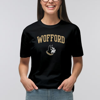 Wofford College Terriers Arch Logo T Shirt - Black