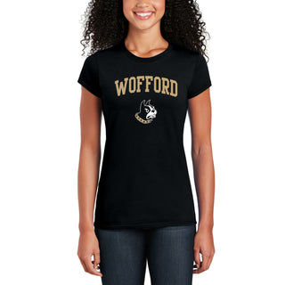 Wofford College Terriers Arch Logo Womens T Shirt - Black