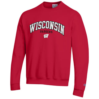 Wisconsin Badgers W Champion PB Crewneck - Scarlet