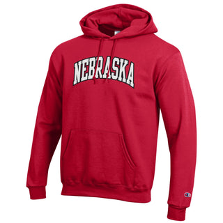 Nebraska Applique Champion PB Hoodie - Scarlet