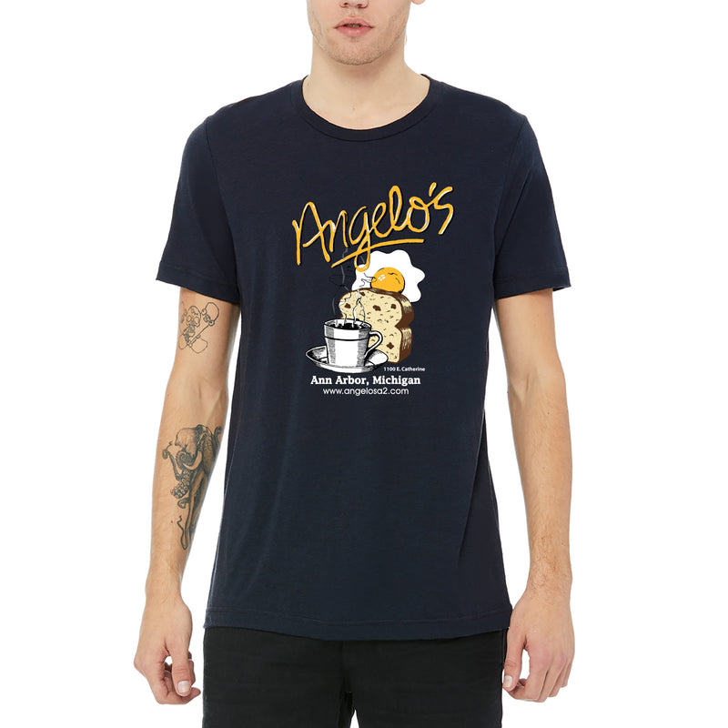 Made in AA - Angelos Triblend T-Shirt - Solid Navy