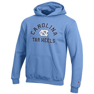 Champion Carolina Logo Tar Heels Youth PB Hoodie - Light Blue