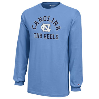 Champion Carolina Logo Tar Heels Youth Long Sleeve - Light Blue