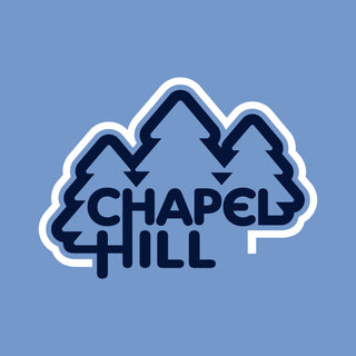 Chapel Hill Trees Canvas Triblend T-Shirt - Solid Carolina Blue