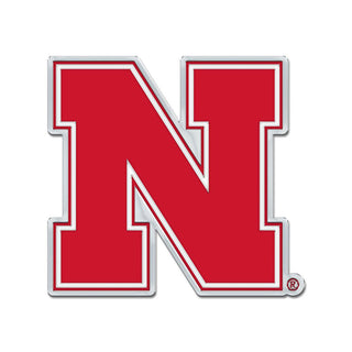 Nebraska Cornhuskers Colored Chrome Free Form Auto Emblem