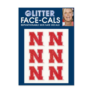 Nebraska Cornhuskers Glitter Face Cals