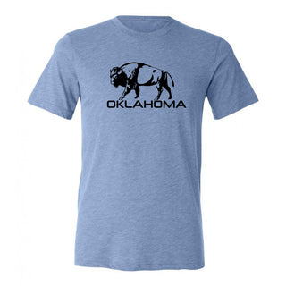 Oklahoma Buffalo Canvas T-Shirt - Blue Triblend