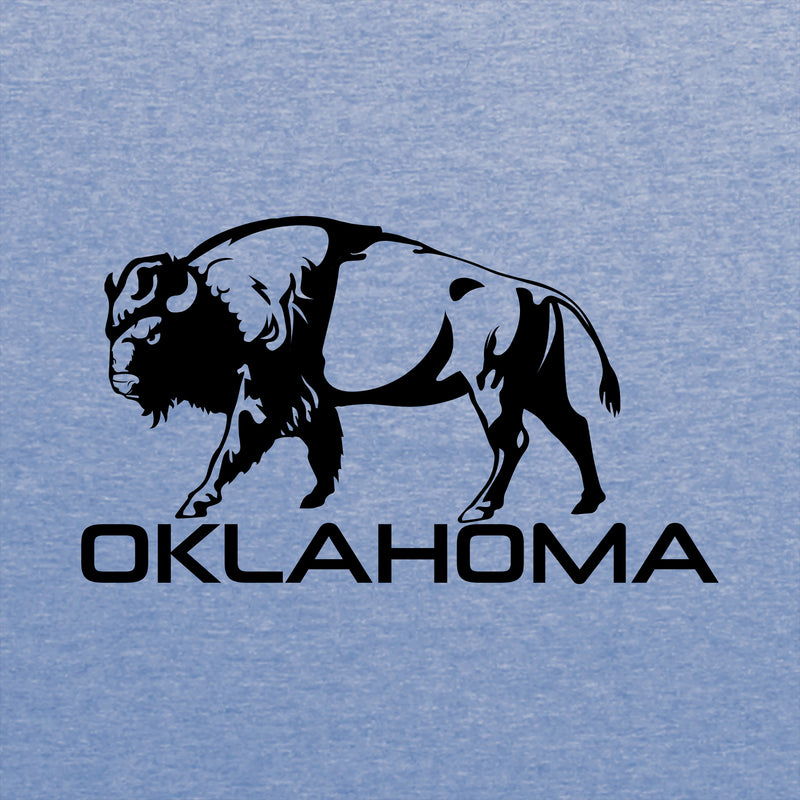 Oklahoma Buffalo Canvas T-Shirt - Blue Triblend