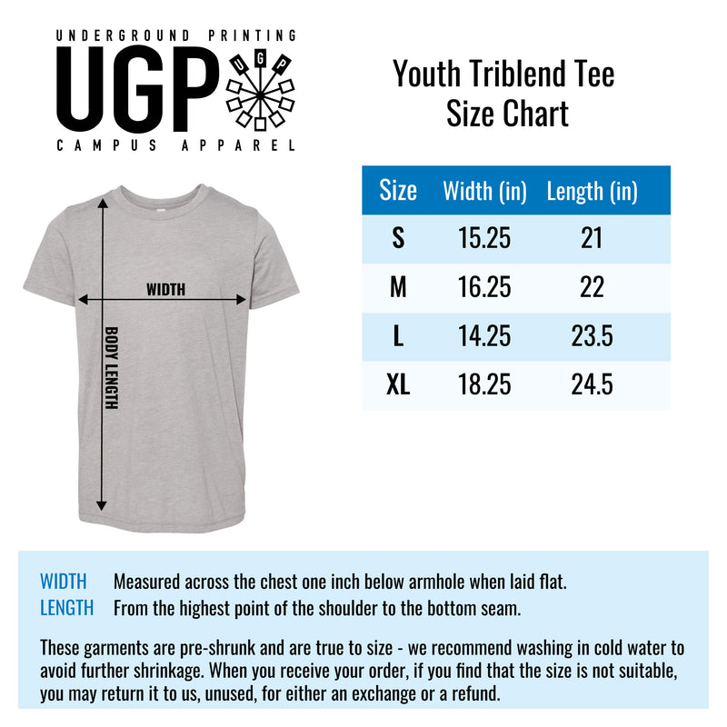 Blacksburg Vaporwave Youth Triblend T-Shirt - Orange Triblend