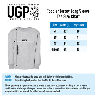 BGSU Primary Logo Full Color Toddler Jersey Long Sleeve Tee - Athletic Heather