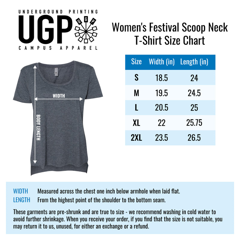 Lexington Kentucky Skyline Women's Festival Scoopneck - Stonewash Denim