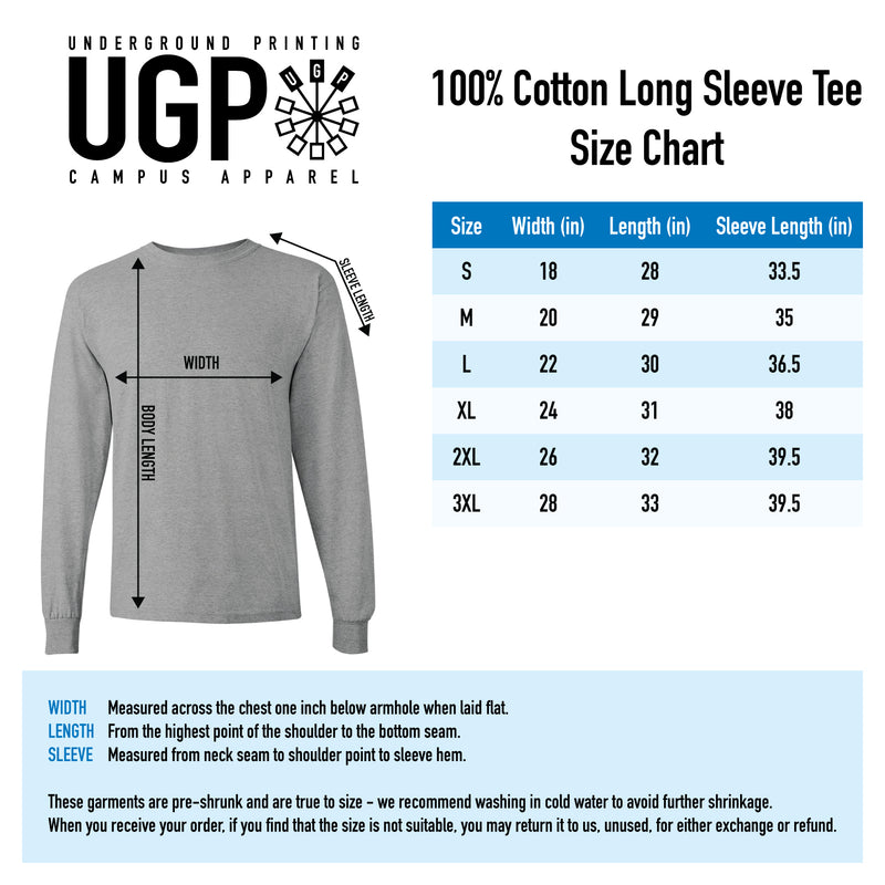 Georgia Southern University Eagles Arch Logo Cotton Long Sleeve T-Shirt - Navy