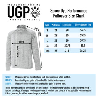 BGSU Primary Logo Men's Space Dye Performance Pullover - Orange