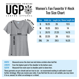 Virginia Y'All Outline Womens Fan Favorite V-Neck T-Shirt - Athletic Maroon