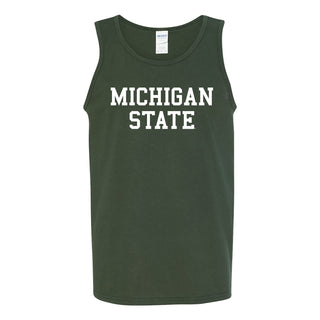 Michigan State University Spartans Basic Block Tank Top - Forest