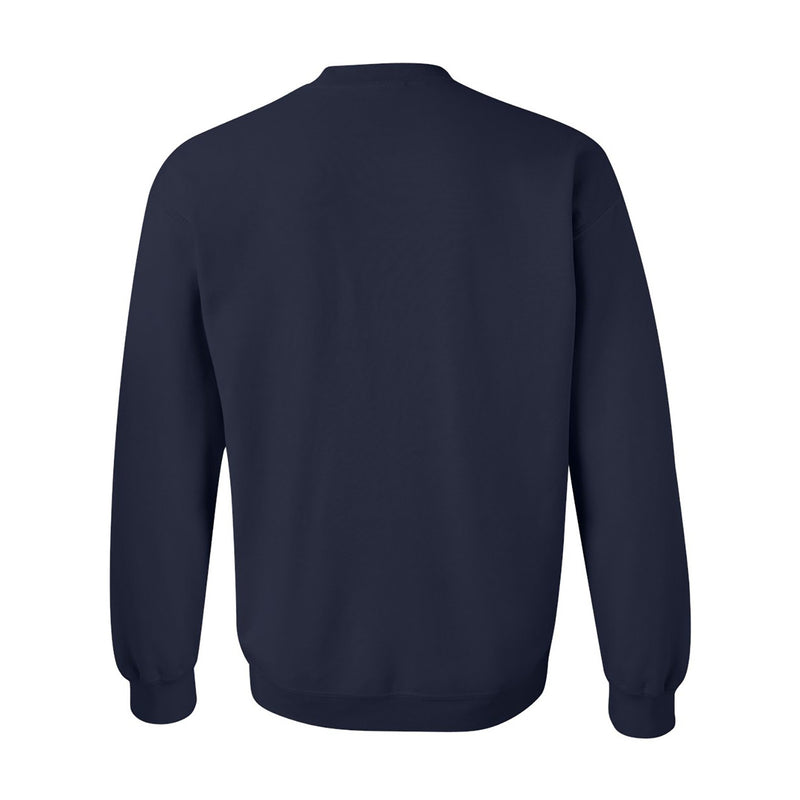 Hail Outline University of Michigan Bella Sponge Fleece Crewneck Sweatshirt - Navy Triblend