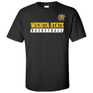 Wichita State University Shockers Basketball Slant Short Sleeve T Shirt - Black