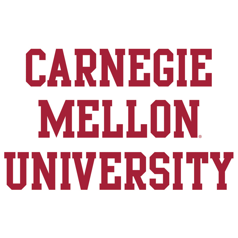 Carnegie Mellon University Tartans Basic Block Short Sleeve T Shirt - White