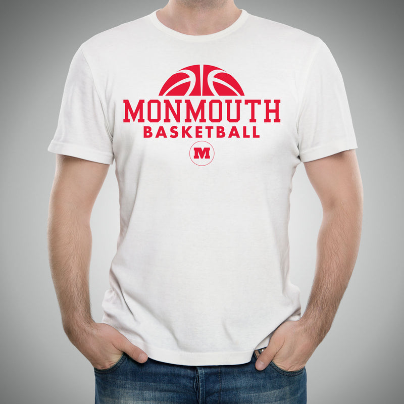 Monmouth College Fighting Scots Basketball Hype Short Sleeve T Shirt - White