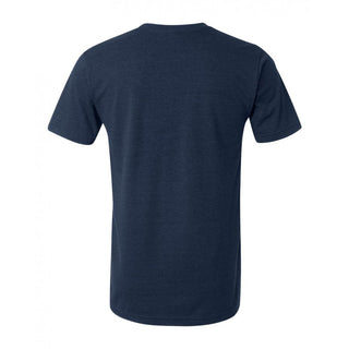 Michigan Basic Block Canvas Triblend T-Shirt - Solid Navy Triblend