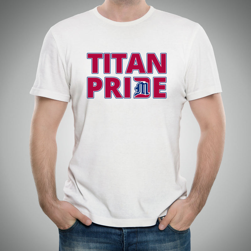 University Of Detroit Mercy Titan Pride Short Sleeve T Shirt - White