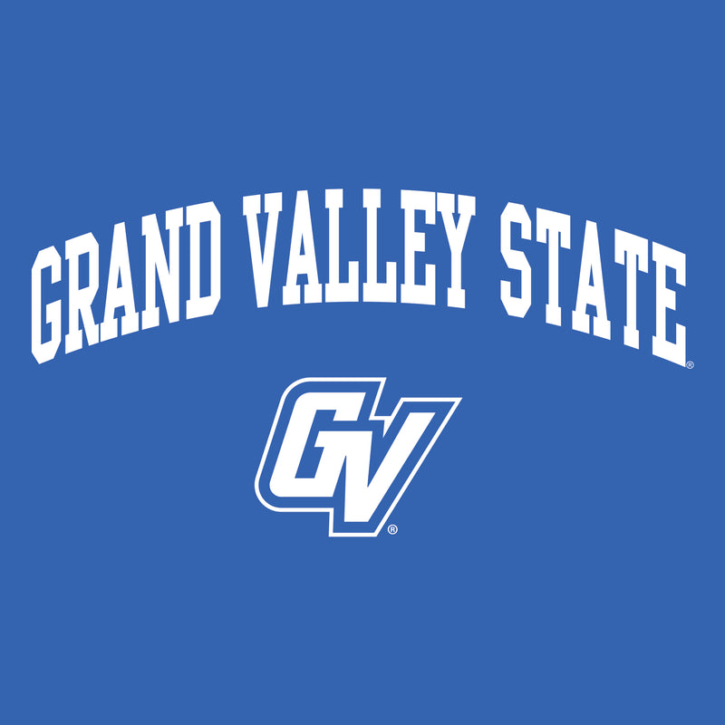 Grand Valley State University Lakers Arch Logo Short Sleeve T Shirt - Royal