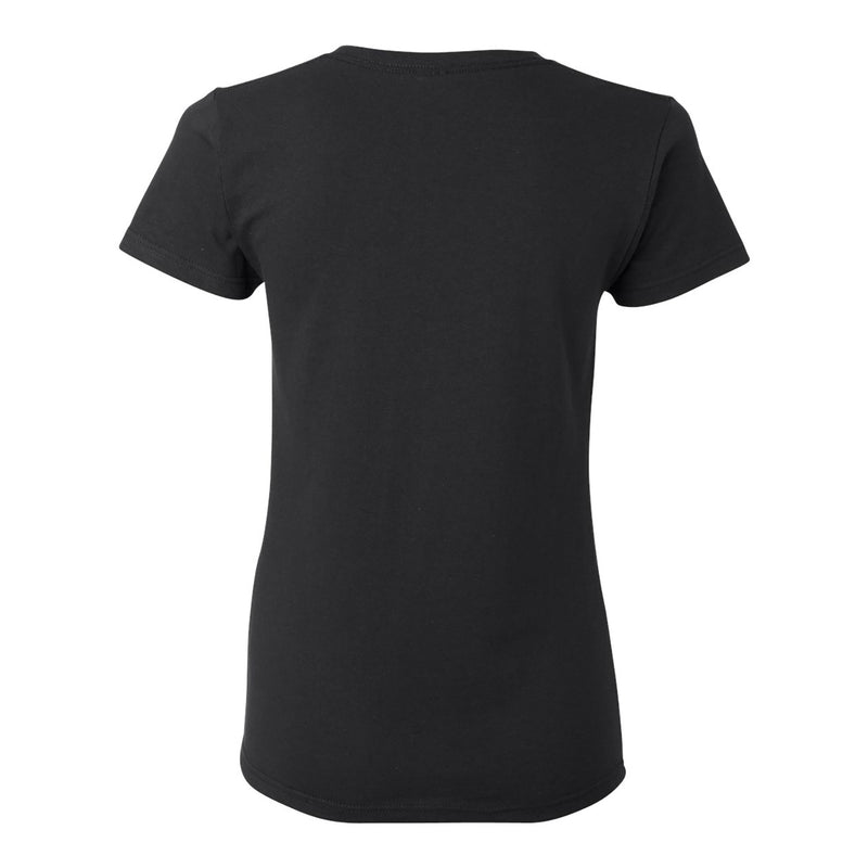 DePauw University Tigers Basic Block Women's Short Sleeve T Shirt - Black