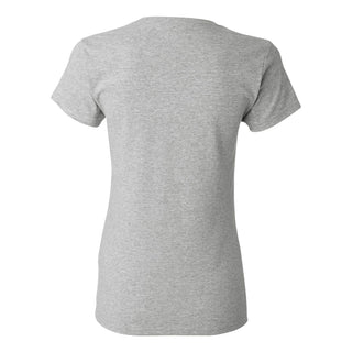 Basic Block University of Michigan Womens Basic Cotton Short Sleeve T Shirt - Sport Grey