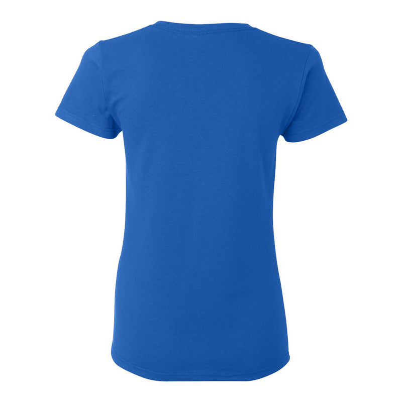 Hampton University Pirates Arch Logo Women's Short Sleeve T Shirt - Royal