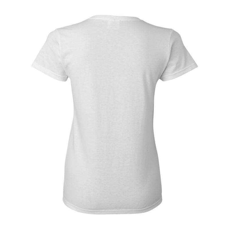 Gardner-Webb University Bulldogs Basic Block Cotton Short Sleeve Women's T Shirt - White