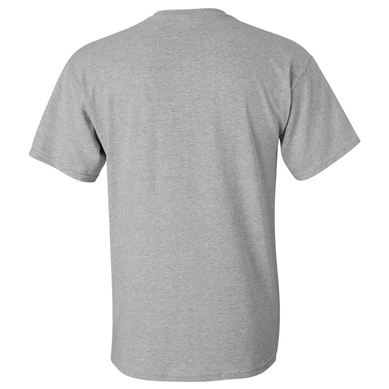 University of Houston Cougars Basketball Sketch Basic Cotton Short Sleeve T Shirt - Sport Grey