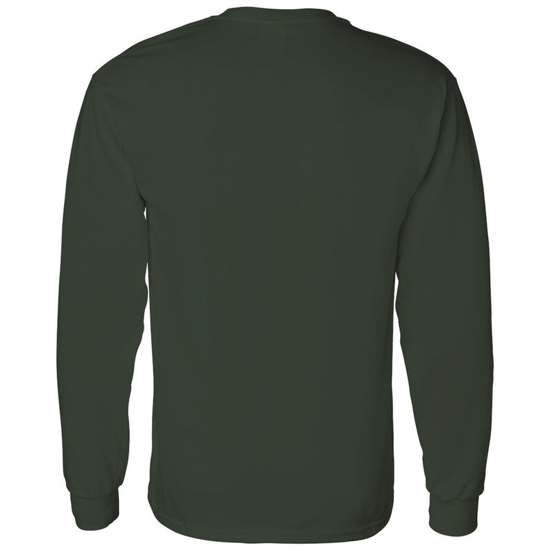 Lake Erie College Storm Primary Logo Long Sleeve T Shirt - Forest