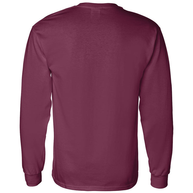 Iona University Gaels Basic Block Cotton Long Sleeve T Shirt - Maroon