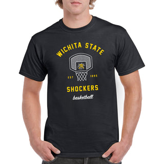 Wichita State University Shockers Basketball Net Short Sleeve T-Shirt - Black