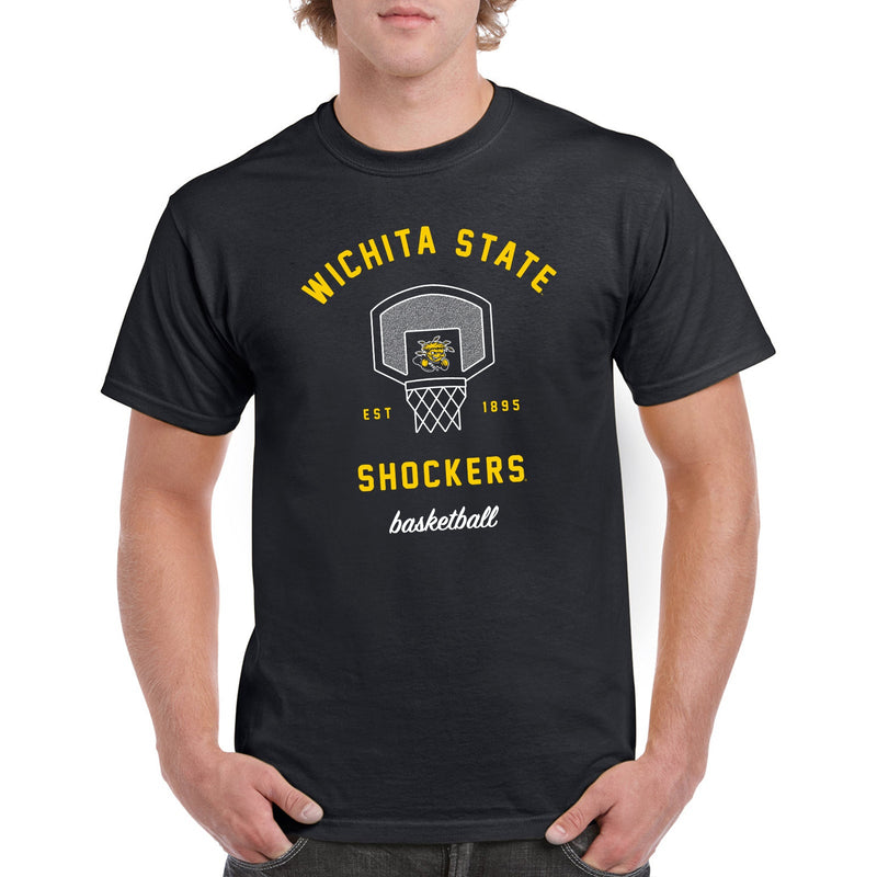 Wichita State University Shockers Basketball Net Short Sleeve T-Shirt - Black