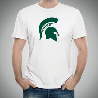 Michigan State University Spartans Primary Logo Short Sleeve T Shirt - White