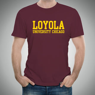 Loyola University Chicago Ramblers Basic Block Short Sleeve T-Shirt - Maroon