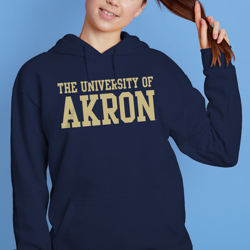 Akron Zips Basic Block Hoodie - Navy