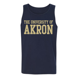 Akron Zips Basic Block Tank Top - Navy