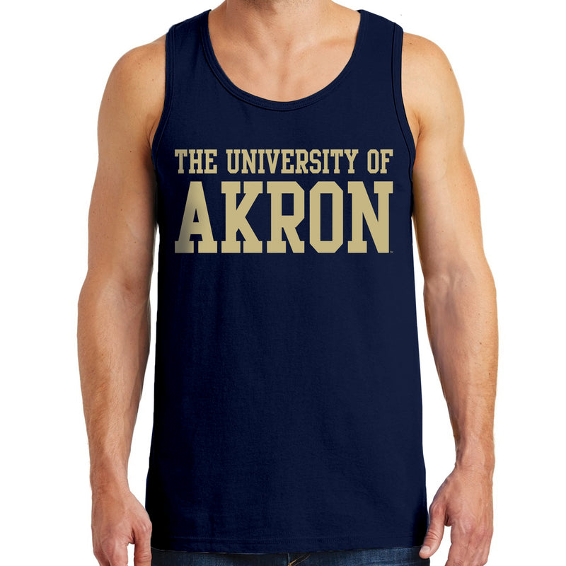 Akron Zips Basic Block Tank Top - Navy