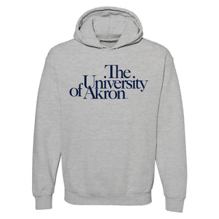 Akron Zips Institutional Logo Hoodie - Sport Grey