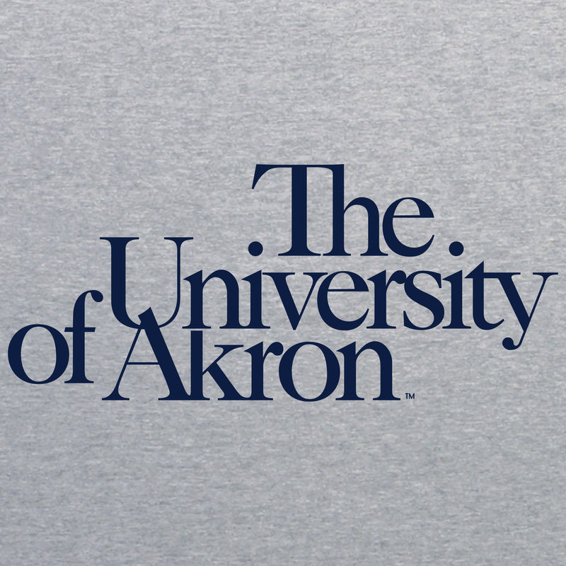 Akron Zips Institutional Logo Long Sleeve T Shirt - Sport Grey