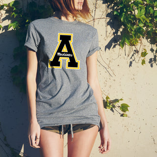 Appalachian State University Mountaineers Primary Logo Cotton T-Shirt - Sport Grey