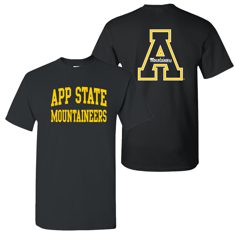 App State Front Back Print T-Shirt - Black