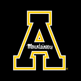 App State Front Back Print Hoodie - Black