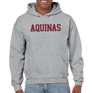 Aquinas Saints Basic Block Hoodie - Sport Grey